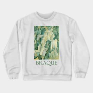 The Castle in La Roche Guyon (1909) by Georges Braque Crewneck Sweatshirt